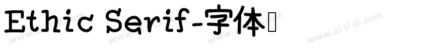Ethic Serif字体转换